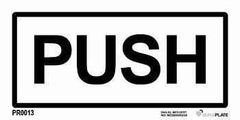 "Push" skylt - IMPA 33.2939