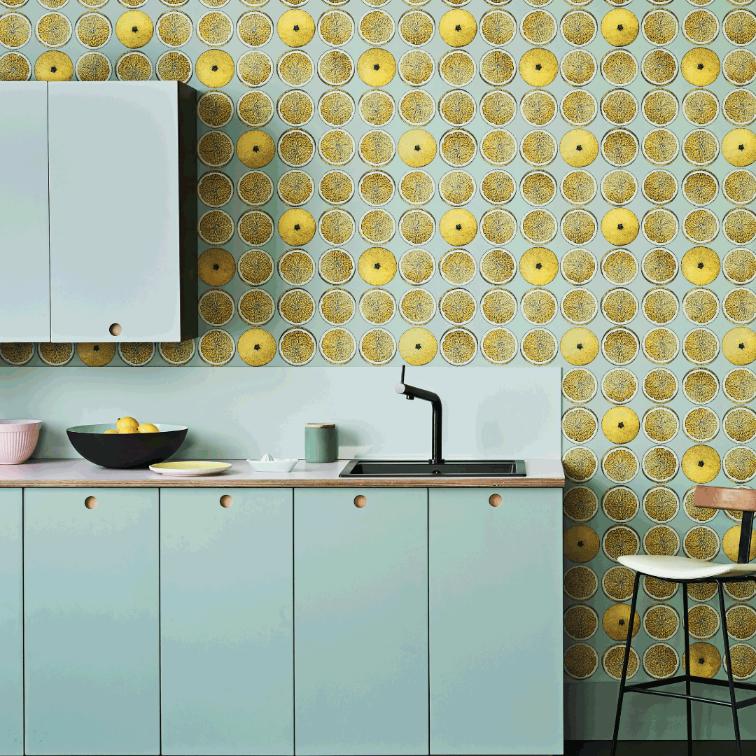TAPET ARANCE, Lemon & Seafoam