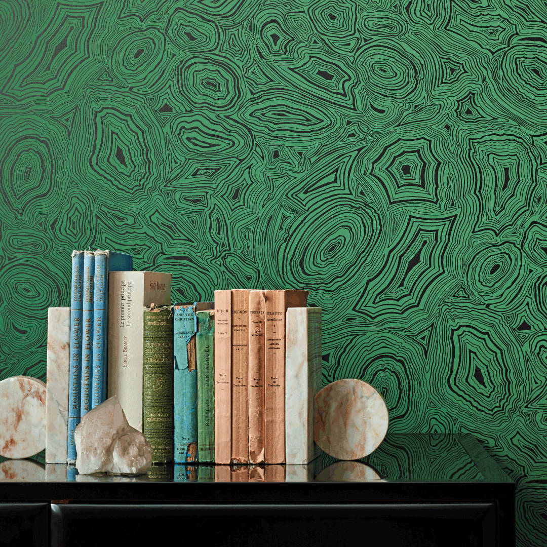 TAPET MALACHITE, smaragd & black - 4