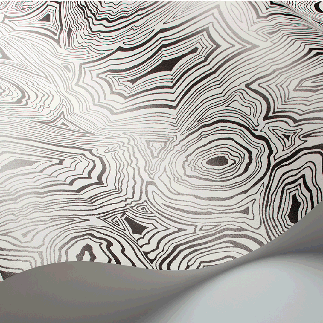 TAPET MALACHITE, black & white - 2