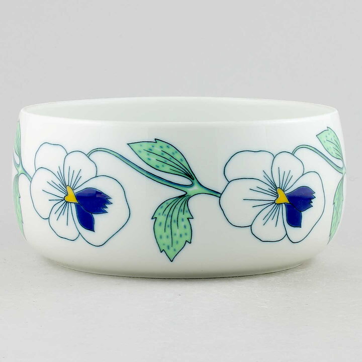 Sylvia Leuchovius (Sylvia 1976) Rounded Bowl with Viola Decor 17/8 cm