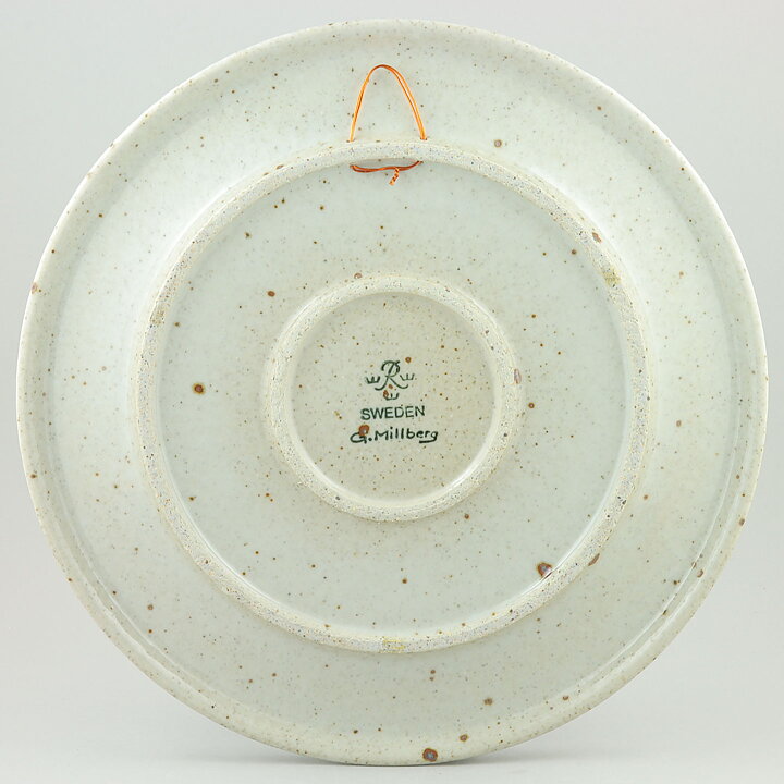 ゴスタ・ミルバーグ   春モチーフの陶板  32 cm  1970年代