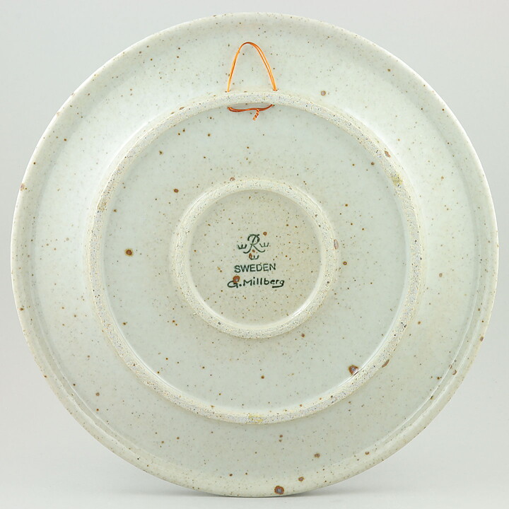 ゴスタ・ミルバーグ   春モチーフの陶板  32 cm  1970年代