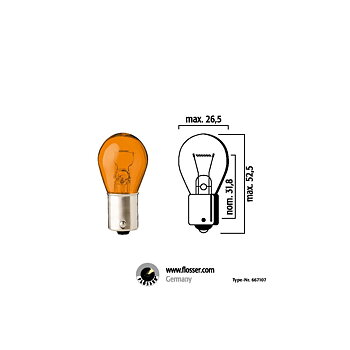 Glödlampa 21W BA15S