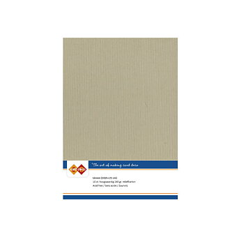 Card Deco Linen - A5 - Taupe 10-p