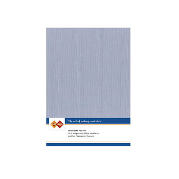 Card Deco Linen - A5 - Old Blue 10-p