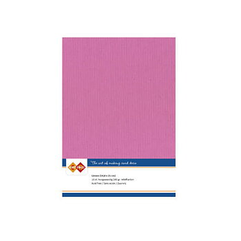 Card Deco Linen - A5 - Bright Pink 10-p