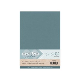 Card Deco Linen - A5 - Sea Blue 10-p