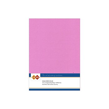 Card Deco Linen - A5 - Fuchsia 10-p