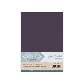 Card Deco Linen - A5 - Dark Purple 10-p