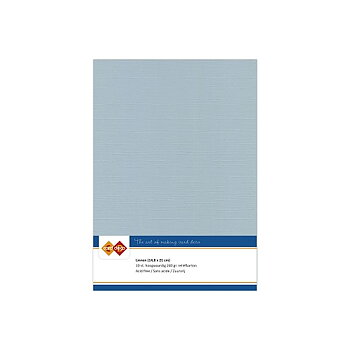 Card Deco Linen - A5 - Grey 10-p