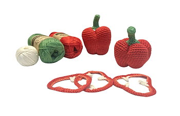 Mönster med garn till Paprika Röd