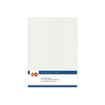 Card Deco Linen - A5 - Light Grey 10-p