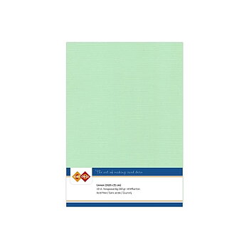 Card Deco Linen - A5 - Middle Green 10-p