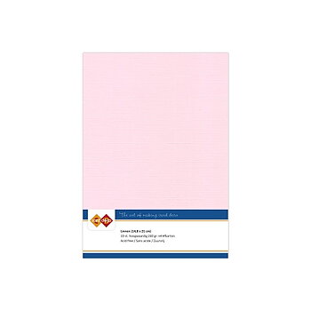 Card Deco Linen - A5 - Light Pink 10-p