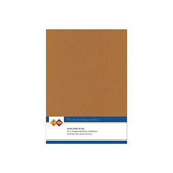 Card Deco Linen - A5 - Coffee Brown 10-p