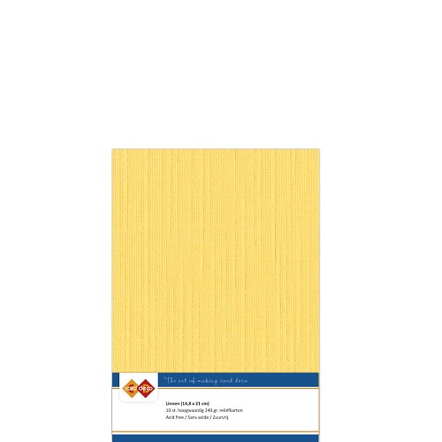 Card Deco Linen - A5 - Ochre 10-p