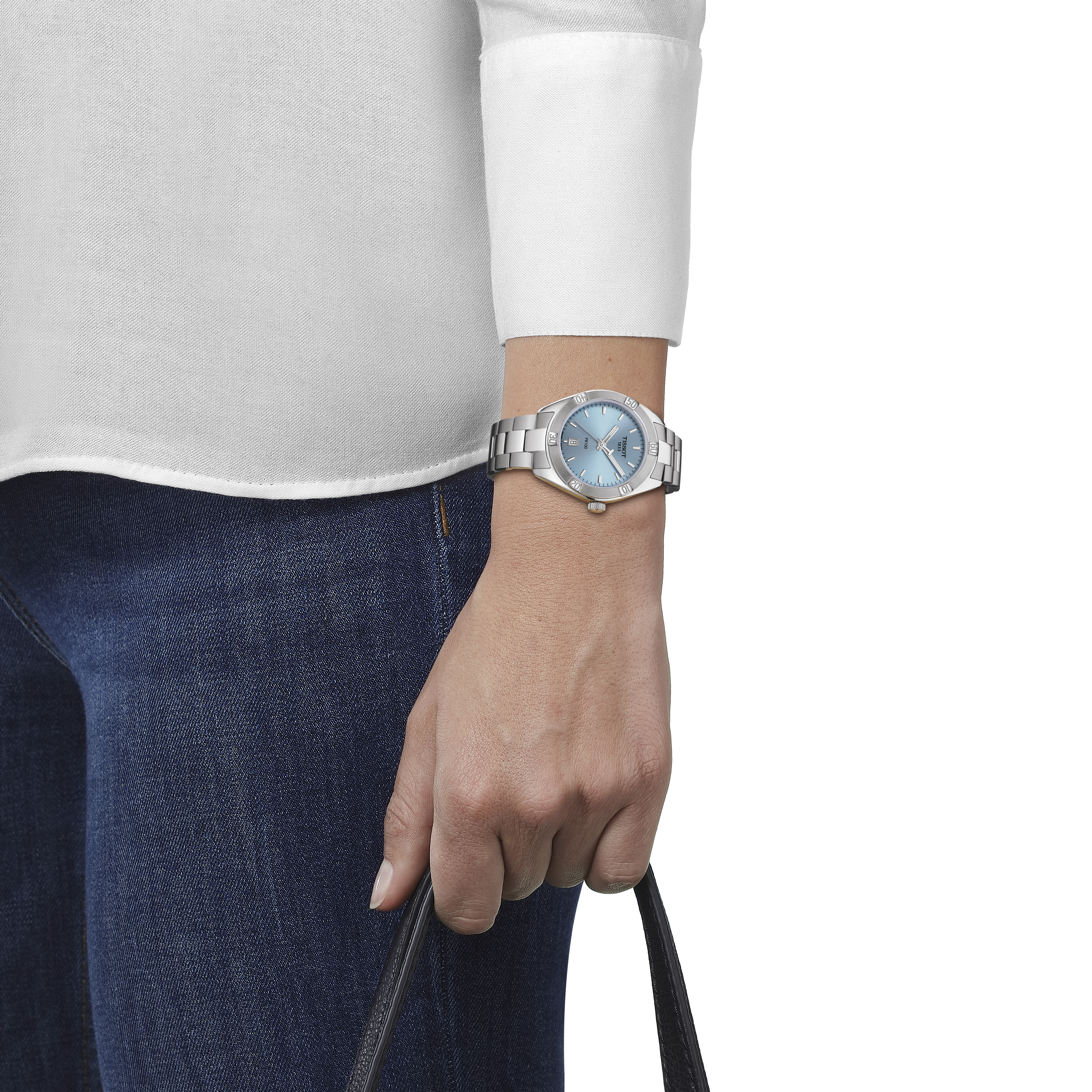 Tissot T101.910.11.351.00 Tissot PR 100 Sport Chic 36 isblå handled