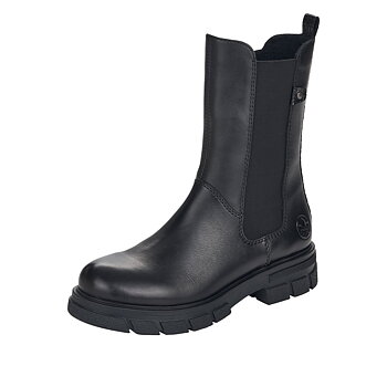 Rieker Damboots Fleecefodrad Skinn Svart