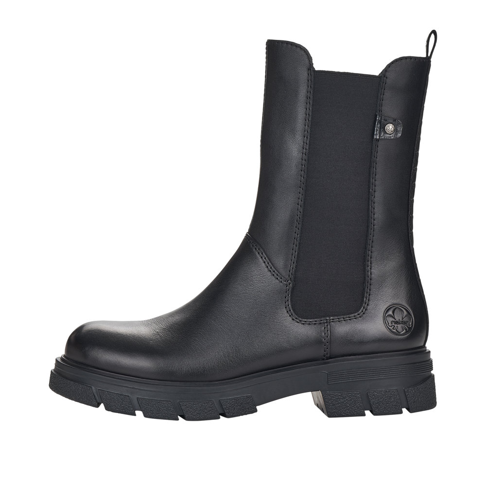 Rieker Damboots Fleecefodrad Skinn Svart - 5