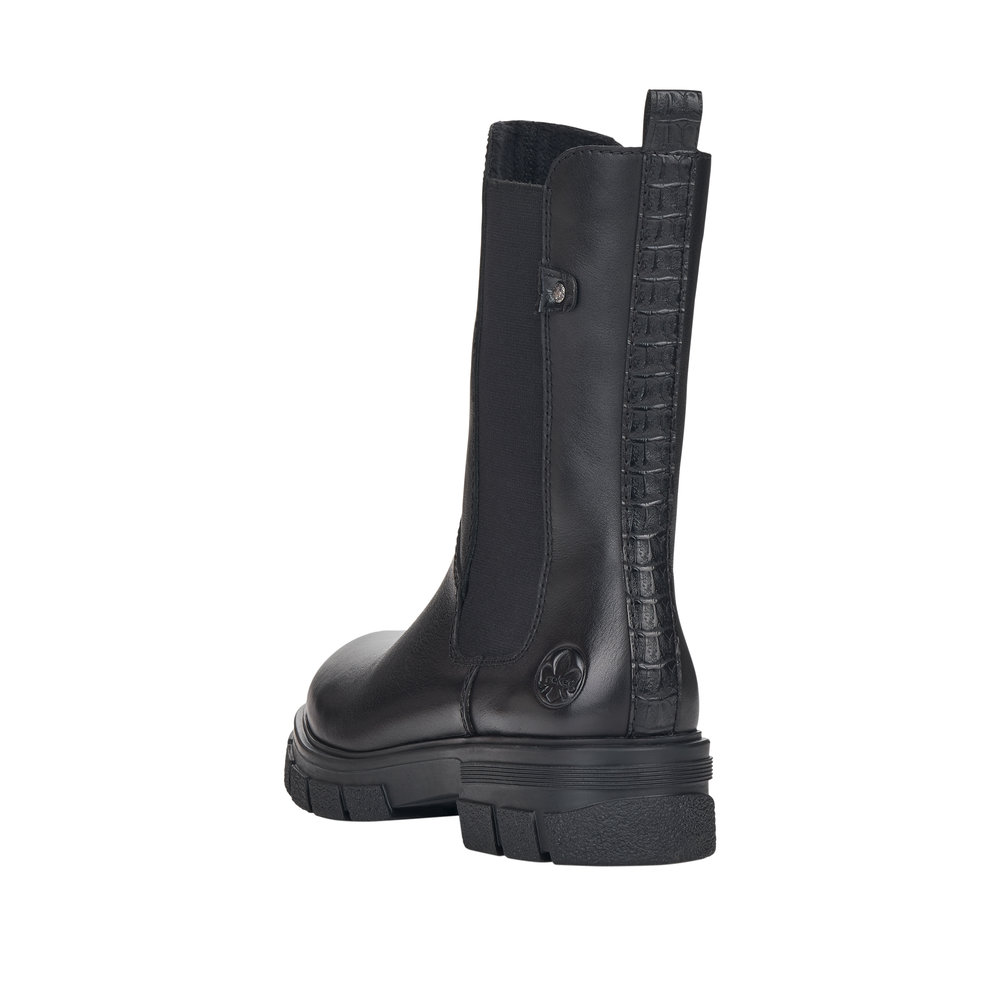 Rieker Damboots Fleecefodrad Skinn Svart - 3