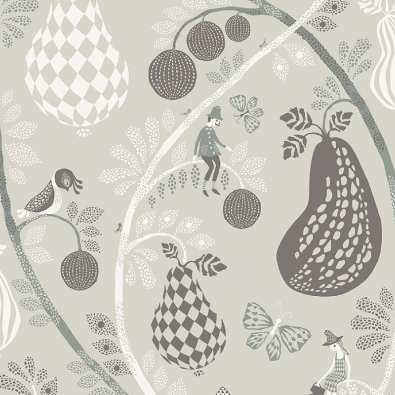 TAPET FRUIT GARDEN, Light Grey