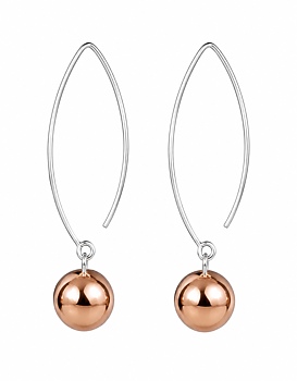 Earrings Silver  rosegold Hematite