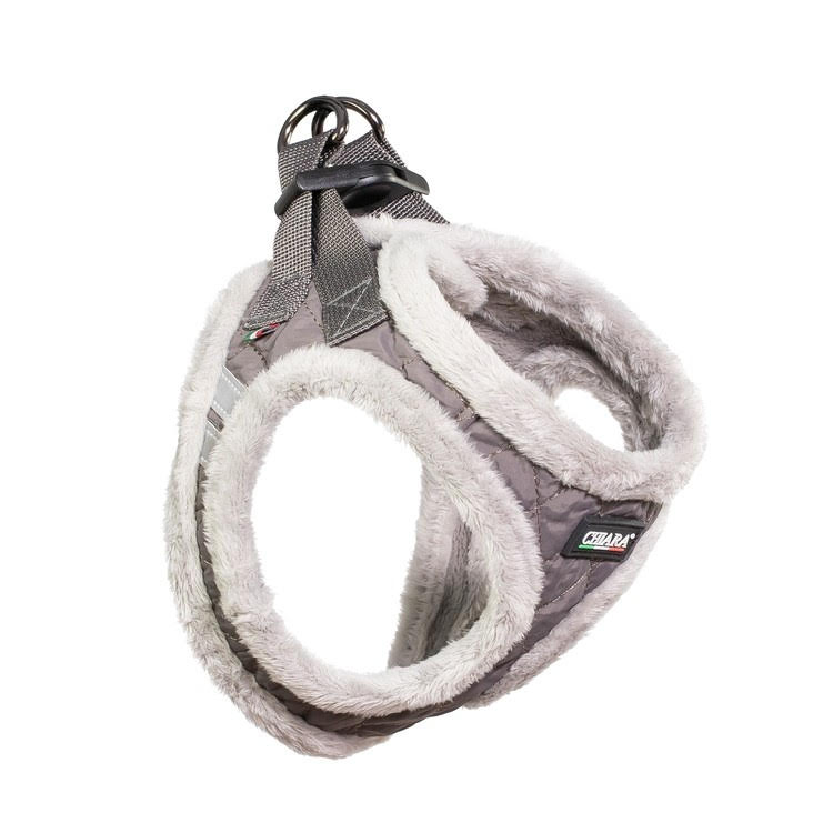 Chiara Softly Lined Grey Dog Harness