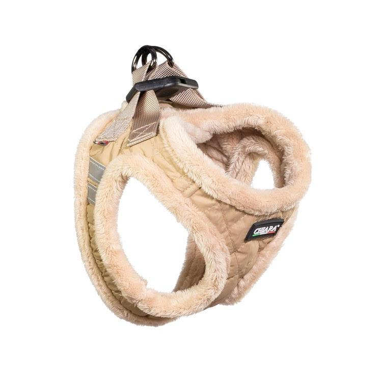 Chiara Softly Lined Beige Dog Harness