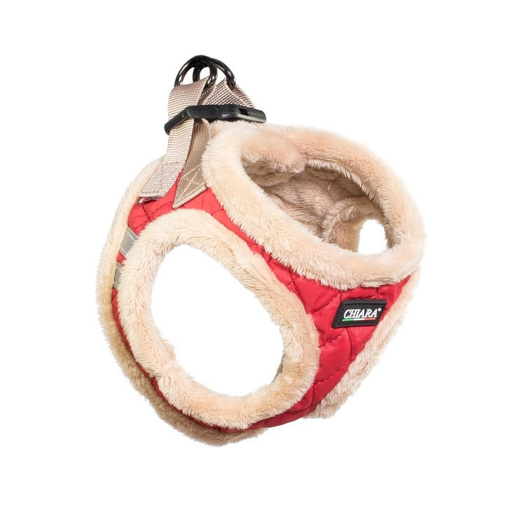 Chiara Softly Lined Red Dog Harness