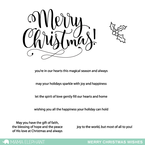  MAMA ELEPHANT-MERRY CHRISTMAS WISHES