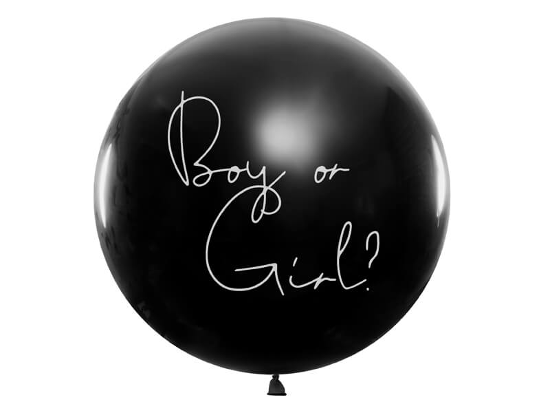 Ballong Gender Reveal Ljusblå konfetti