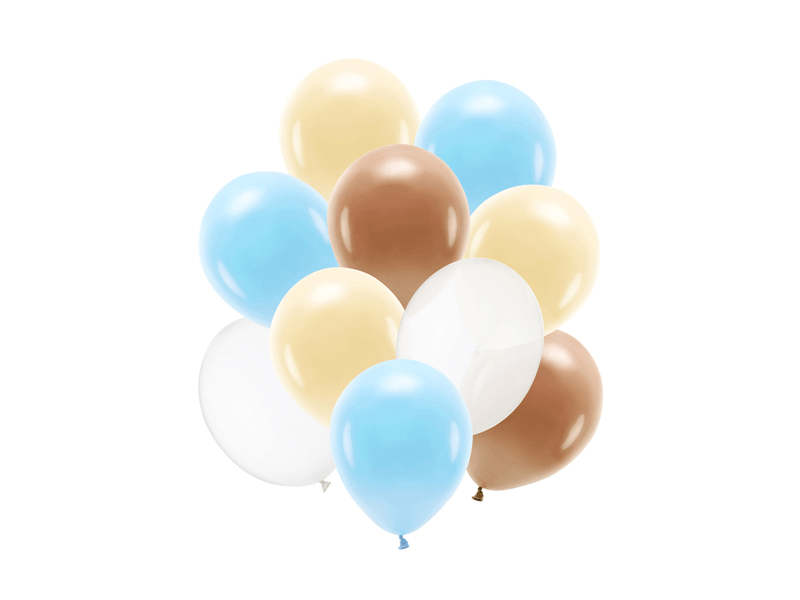 Ballongbukett Ljusblå Beige Mix