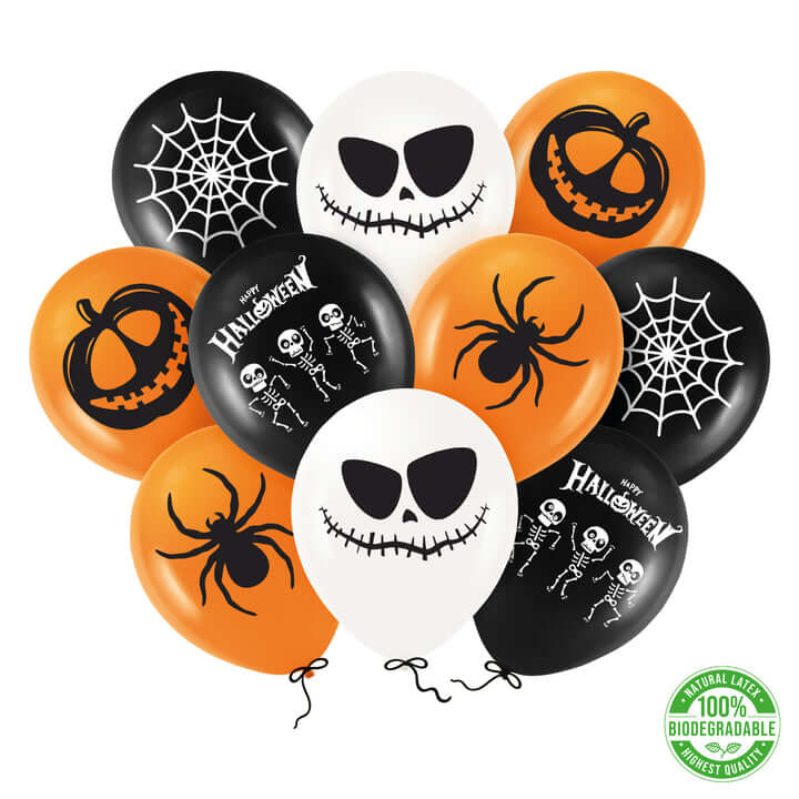 Ballongbukett Happy Halloween 10-pack 