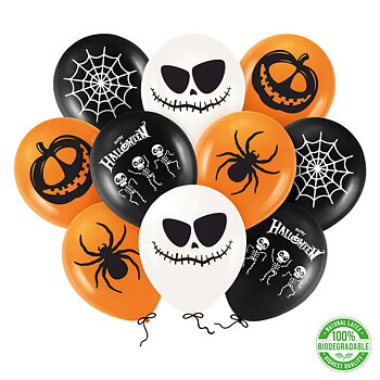 Ballongbukett Happy Halloween 10-pack 