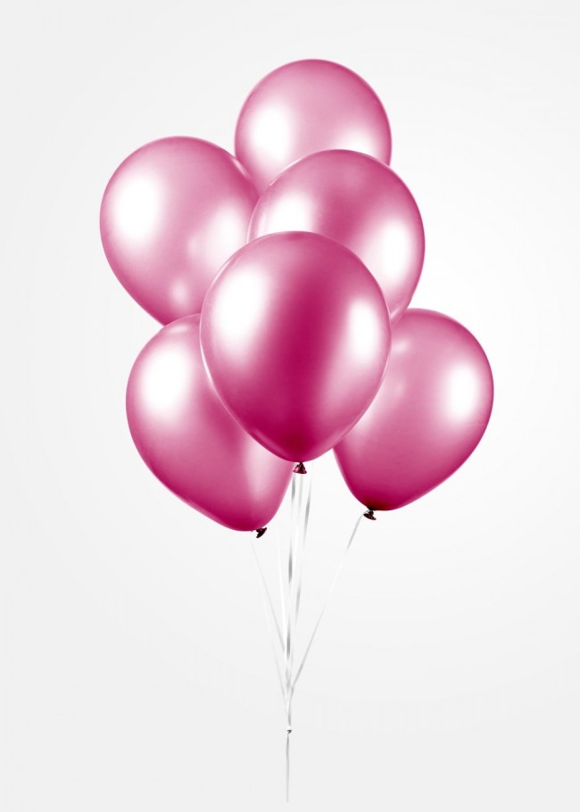 Ballonger Pärlemor Hot Pink