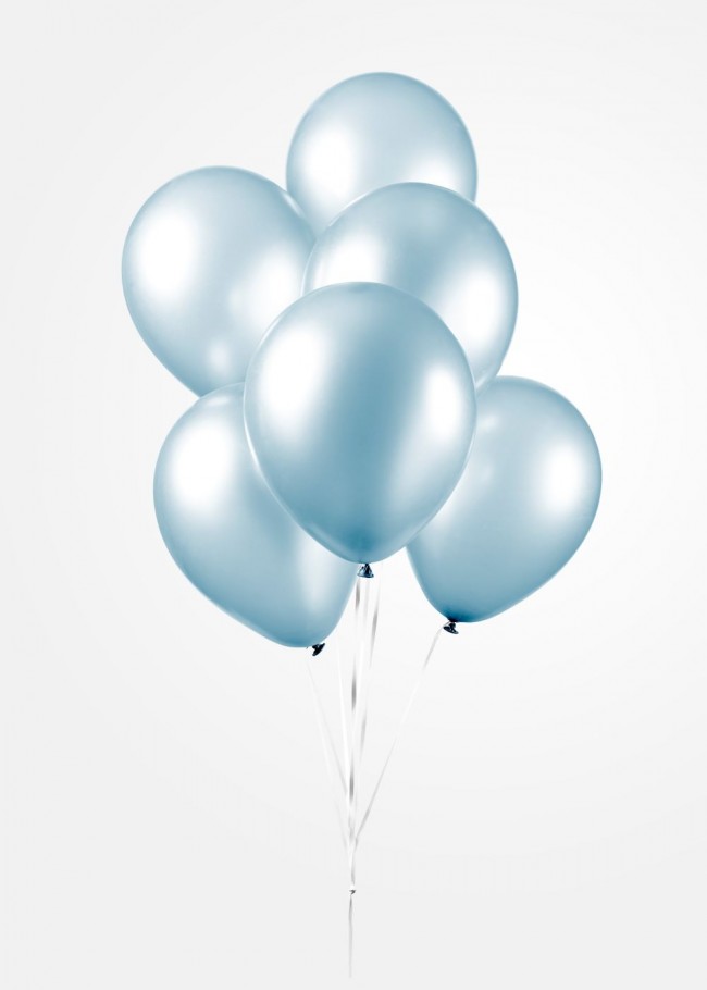Ballonger 10-pack Pärlemor ljusblå - 2