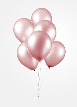Ballonger Pärlemor Rosa 10-pack