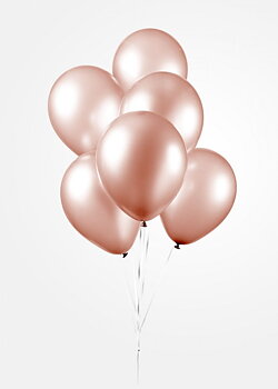 Ballonger 30cm Pärlemor roséguld