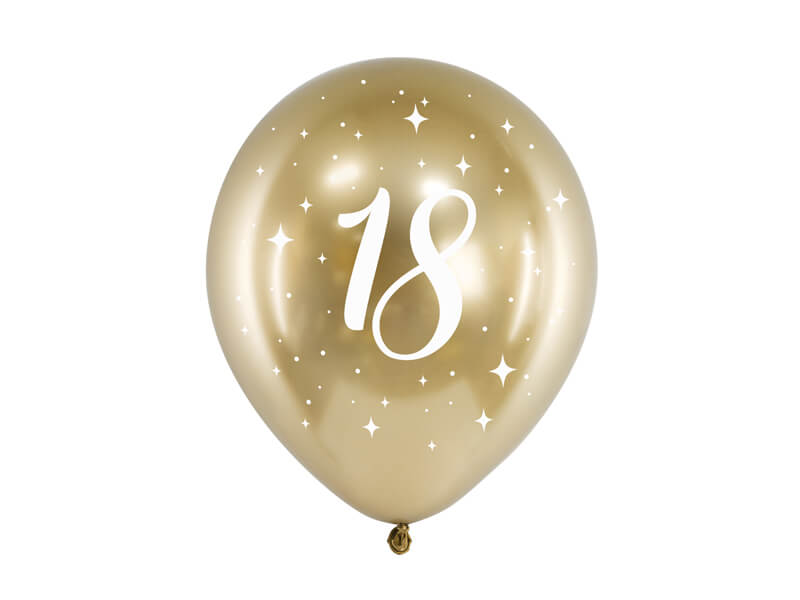 Ballonger 18 årsfest Chrome guld