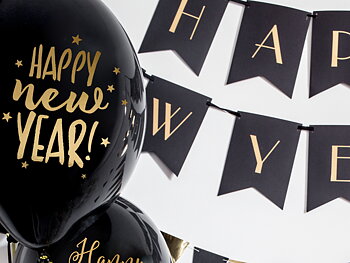 Ballonger 6-pack "Happy New Year" Stjärnor