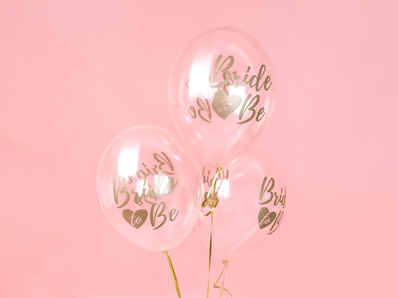 Ballonger 6-pack Guld "Bride to be" - 2