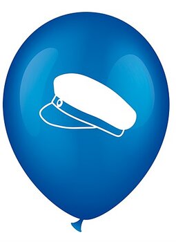 Ballonger Student Blå med studentmössa