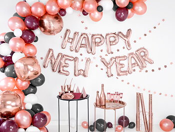 Ballonggirlang Happy New Year Roséguld