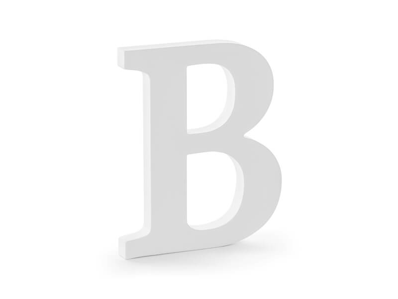 BOKSTAV B | trä | vit