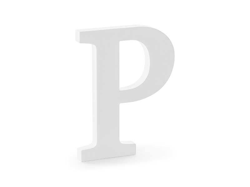 BOKSTAV P | trä | vit - 2