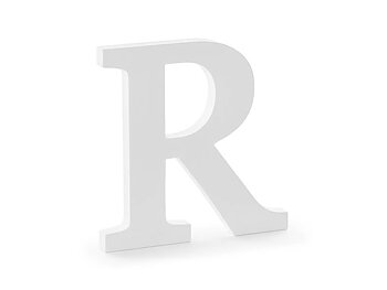 BOKSTAV R | trä | vit