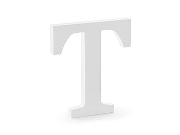 BOKSTAV T | trä | vit