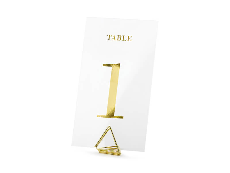 Bordsnumrering Transparenta/guld 1-20