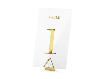 Bordsnumrering Transparenta/guld 1-20